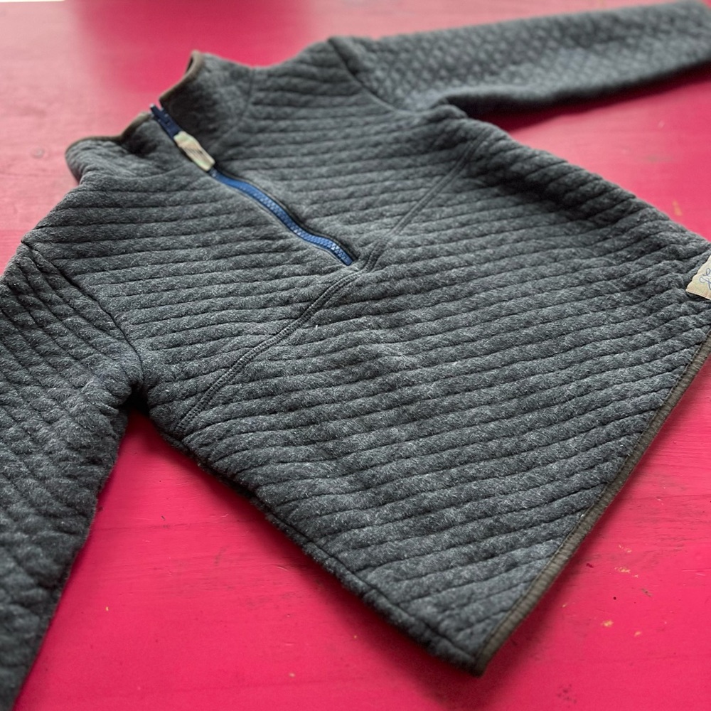 JCrew Crewcuts sz 4-5 boys half zip quilted harbor blue good used condition